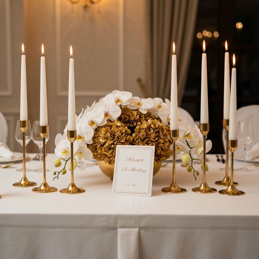 Luxuriöse Geburtstags-Tischdekoration
